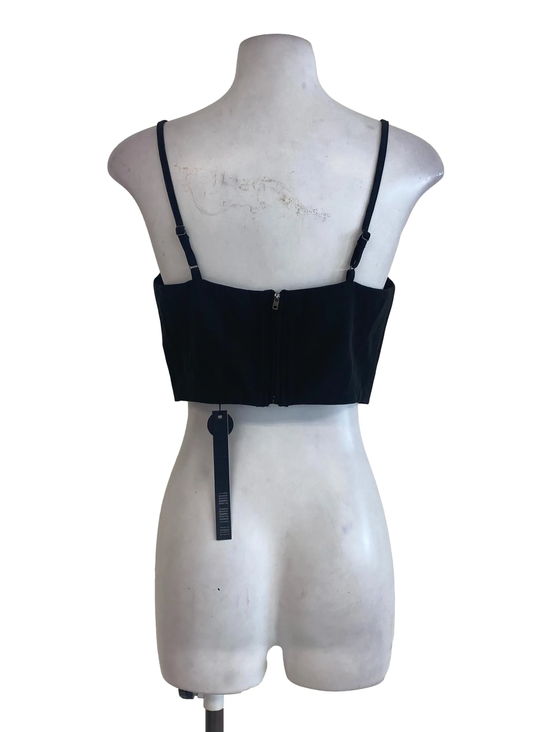 Black Sleeveless Crop Top