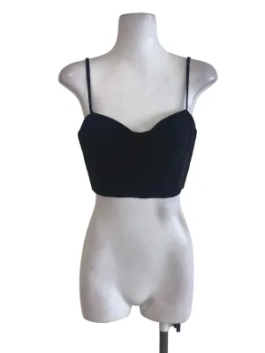 Black Sleeveless Crop Top