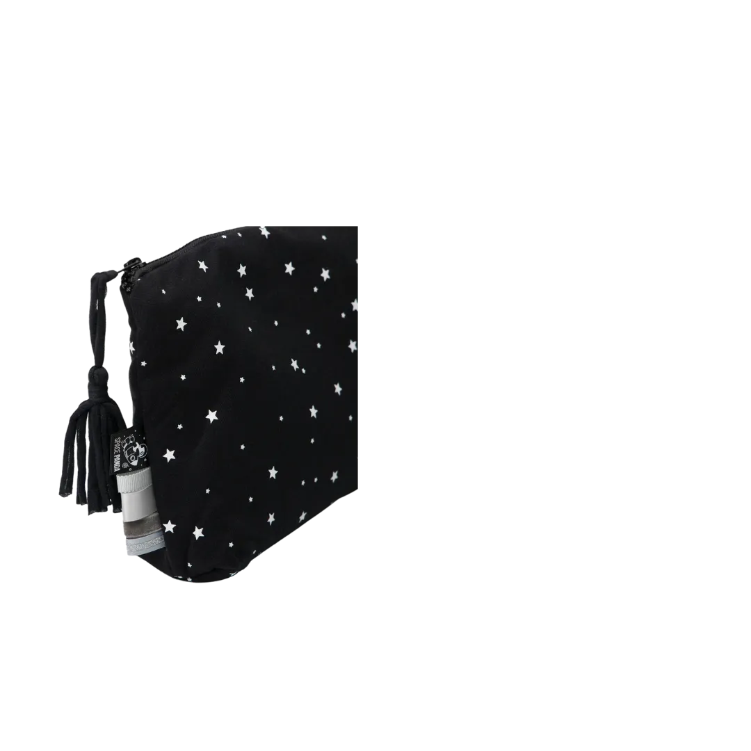 Black With White Stars Pouch