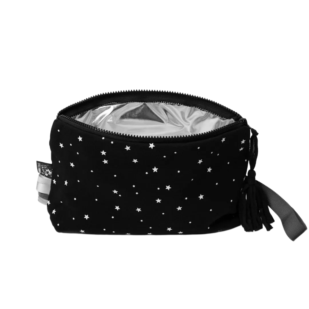Black With White Stars Pouch