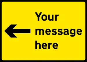 Black/Yellow - Left Arrow - 1050x750mm