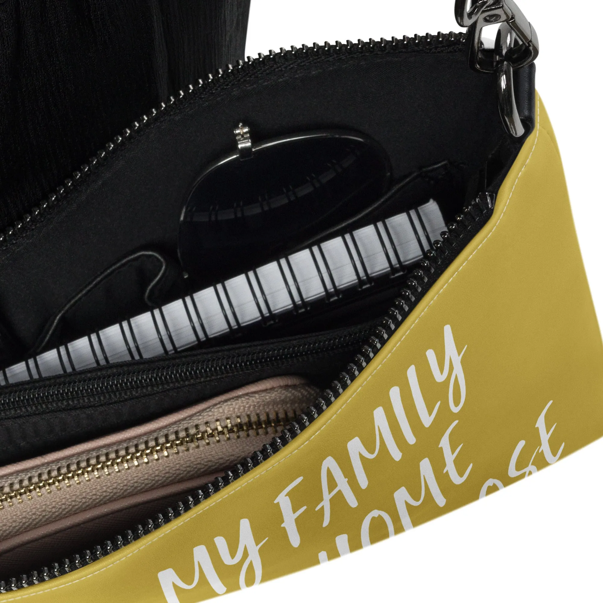 BLESSED BY XCLUSIF POETIX GOLD & WHITE Crossbody bag