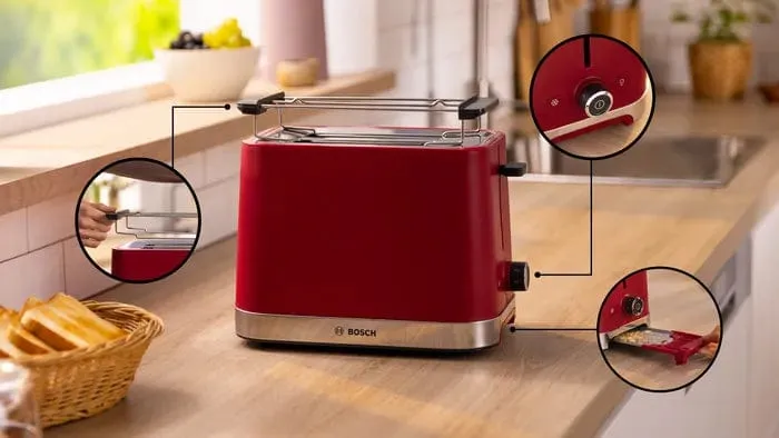 Bosch 2 Slice My Moment Compact Toaster Red TAT4M224