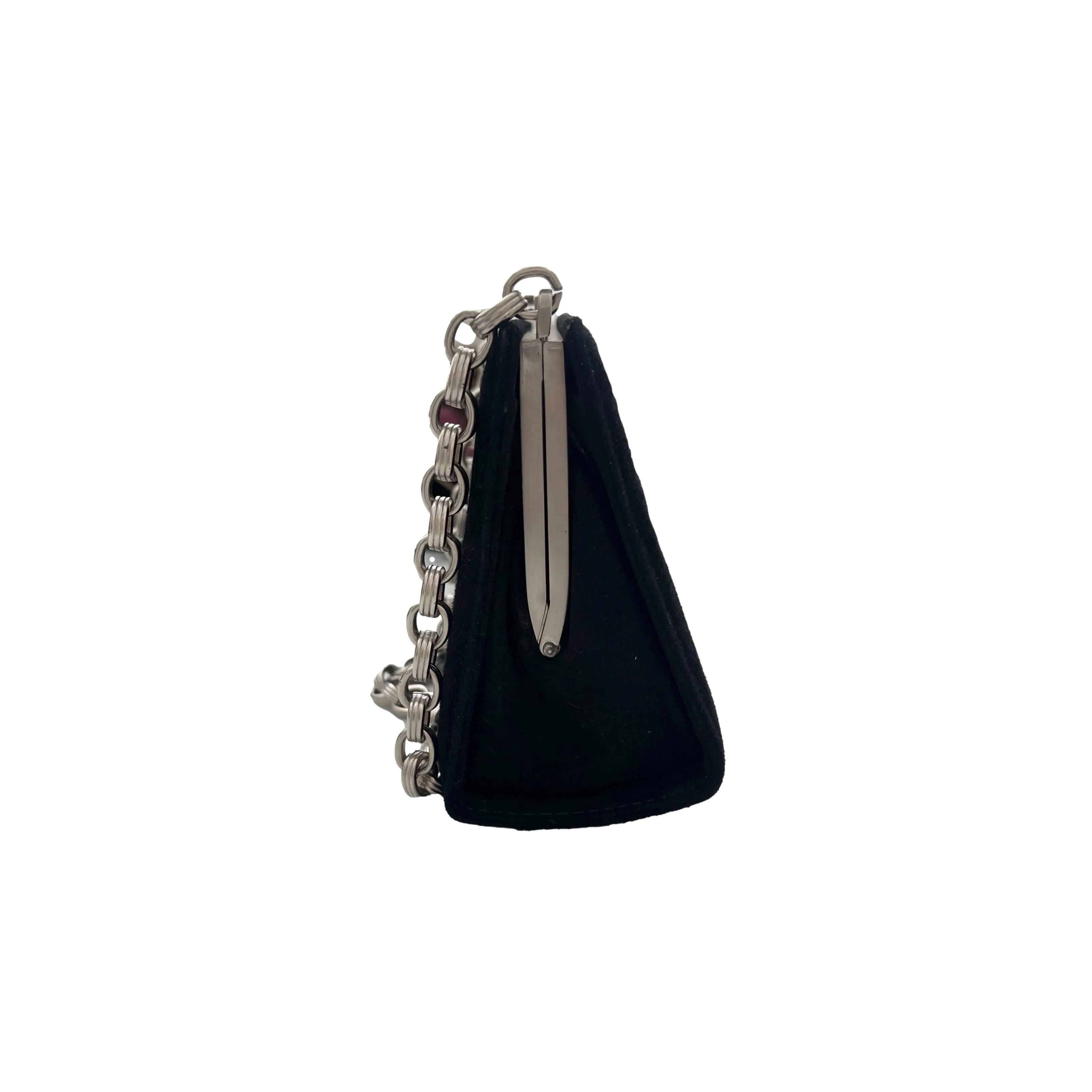 Bottega Veneta Black Suede Mini Chain Bag