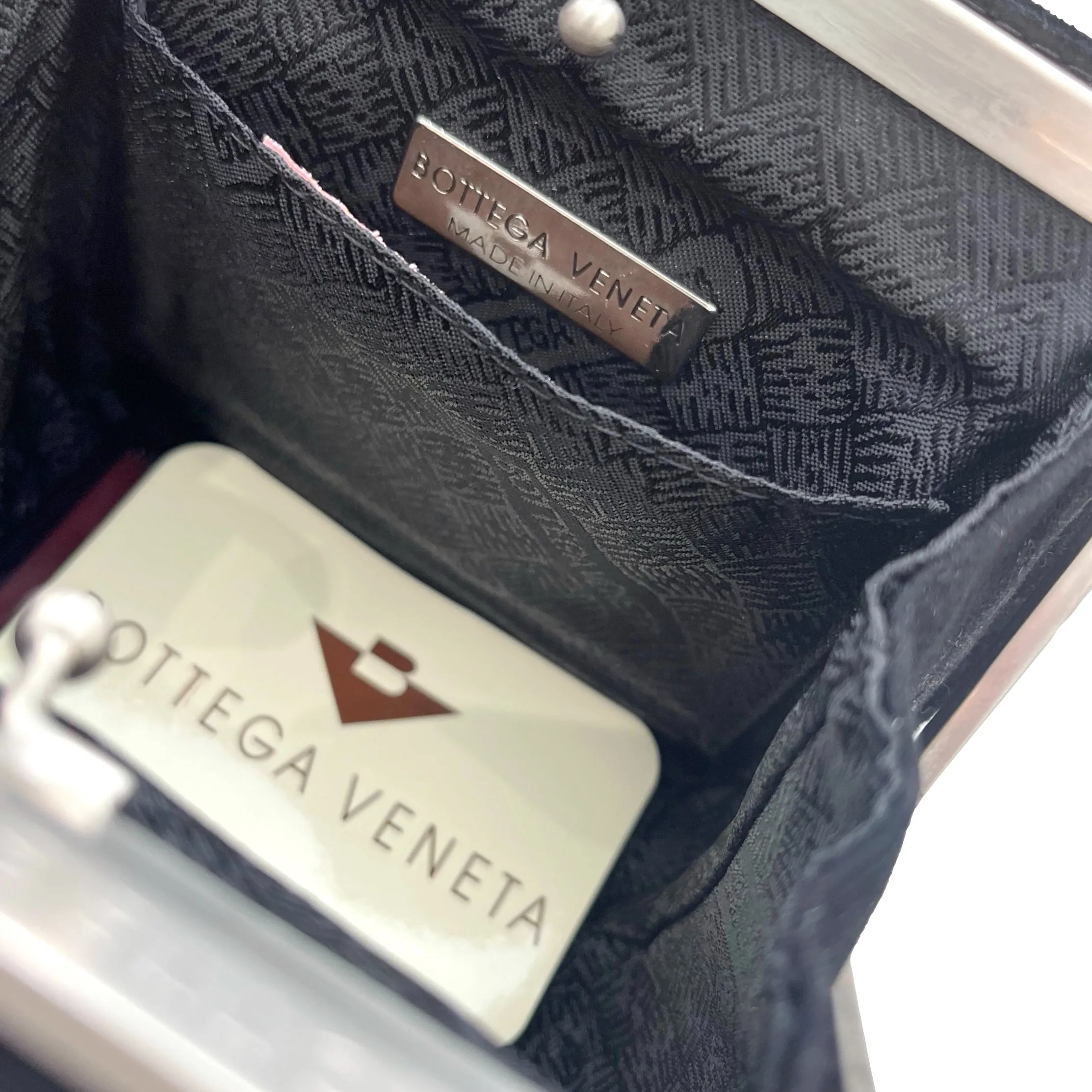 Bottega Veneta Black Suede Mini Chain Bag