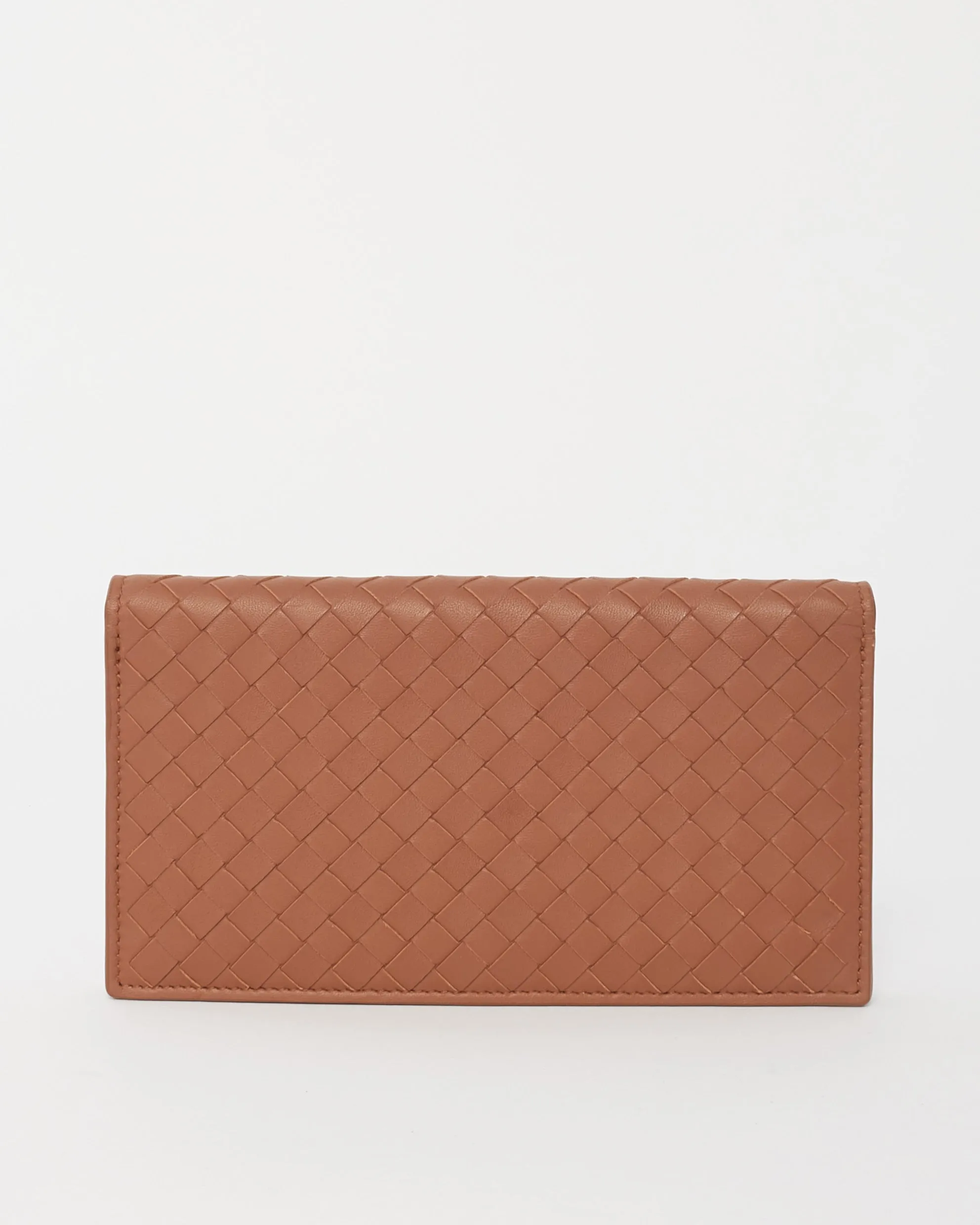 Bottega Veneta Brown Intrecciato Leather Long Wallet