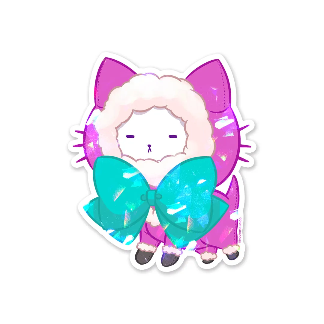 Bubble Kittea Winter Sparkly Sticker
