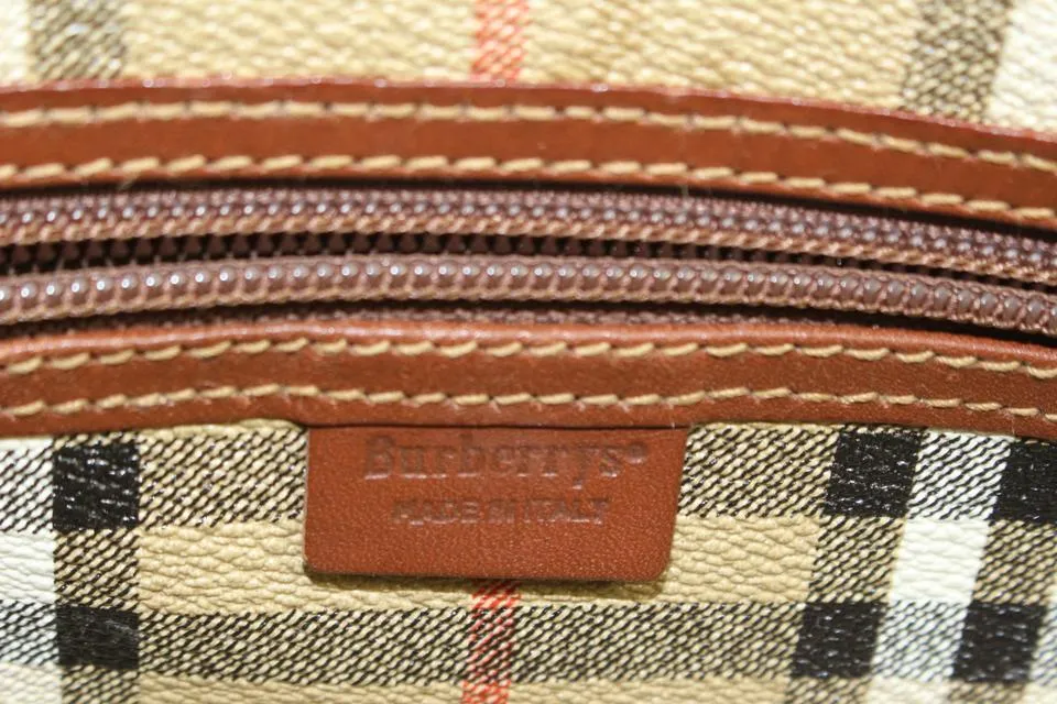 Burberry Beige Nova Check Boston Duffle Bag with Strap 42b324s