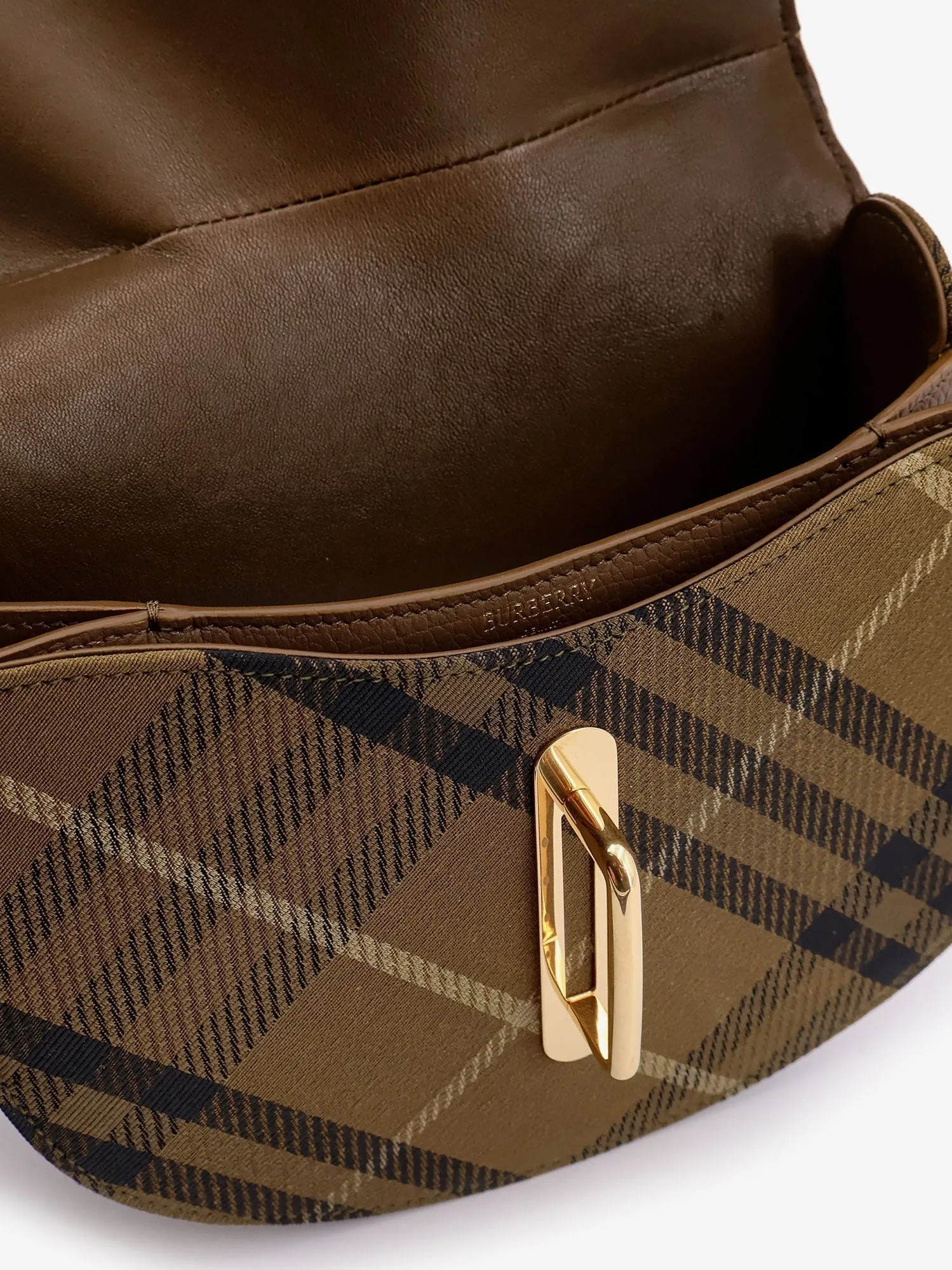 Burberry Rocking Horse Canvas Shoulder Bag With Burberry Check Motif