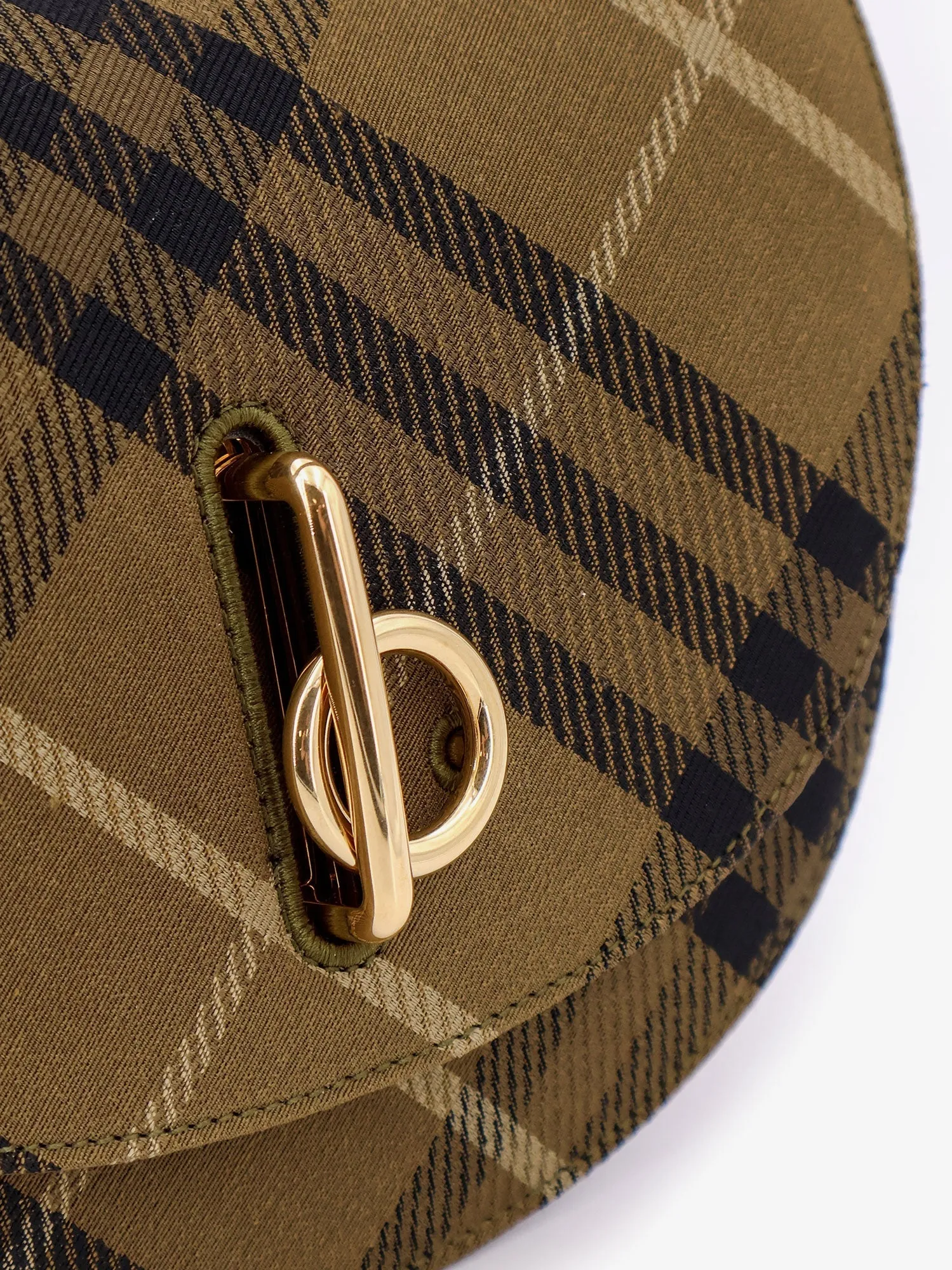 Burberry Rocking Horse Canvas Shoulder Bag With Burberry Check Motif