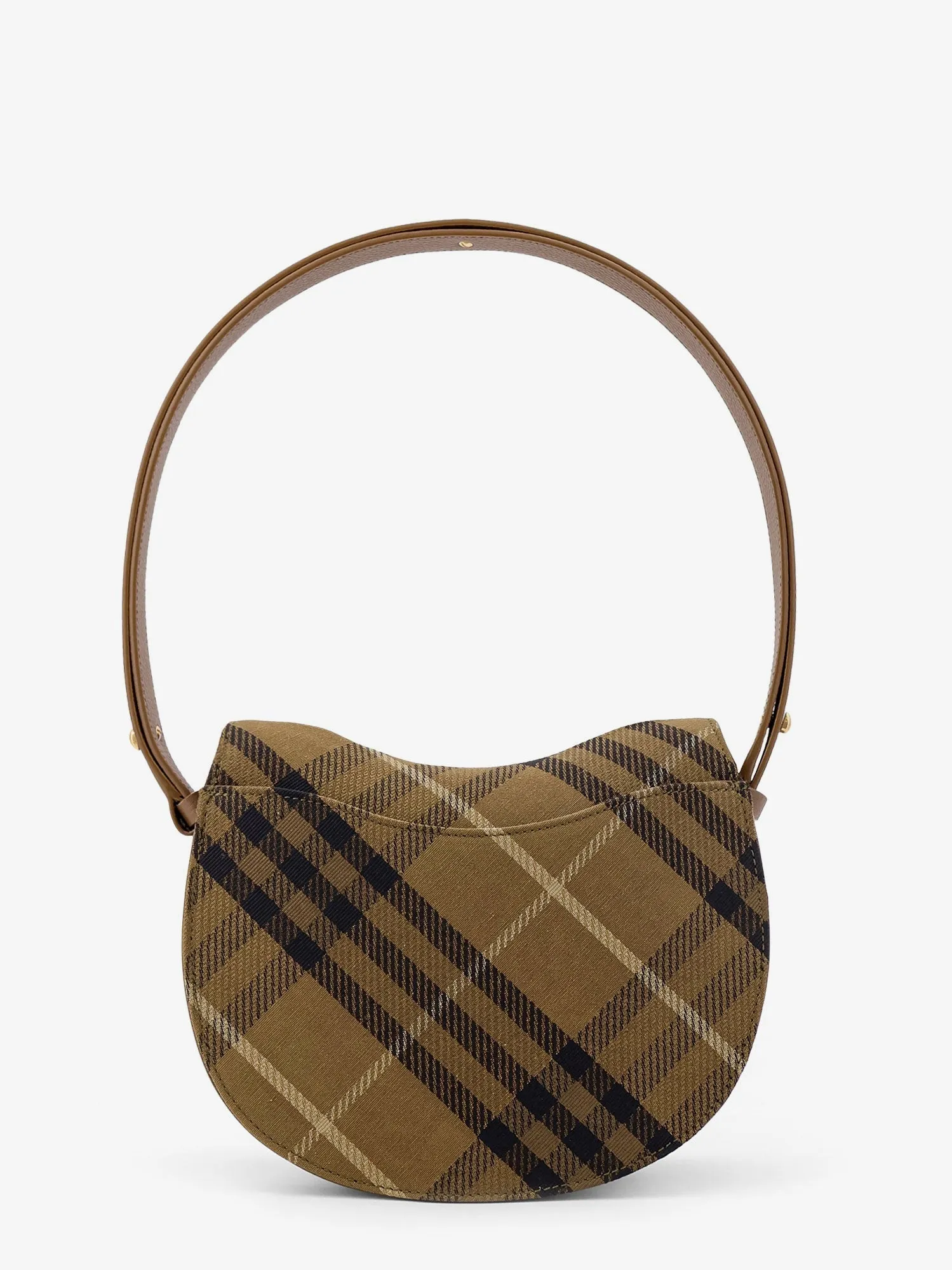 Burberry Rocking Horse Canvas Shoulder Bag With Burberry Check Motif