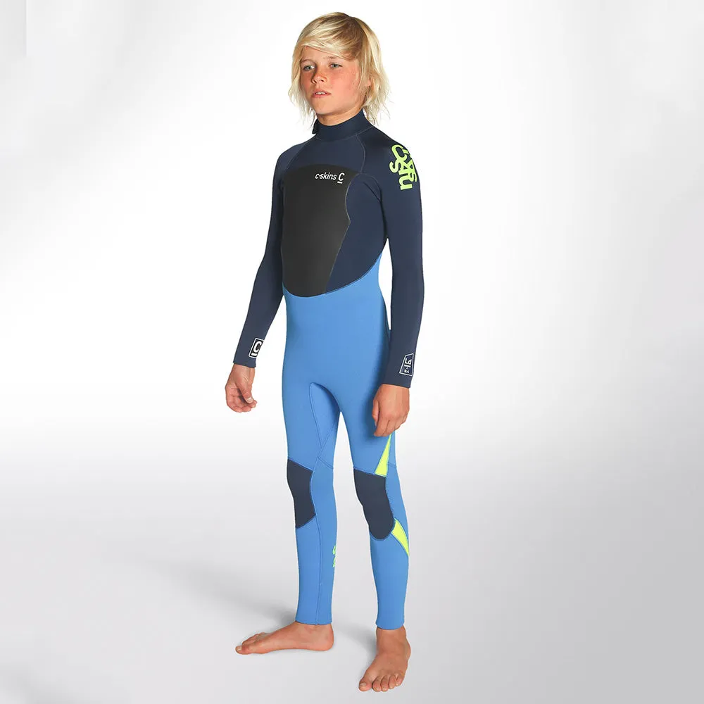 C-Skins Junior Legend 4/3 GBS Back Zip Full Wetsuit Black Ink