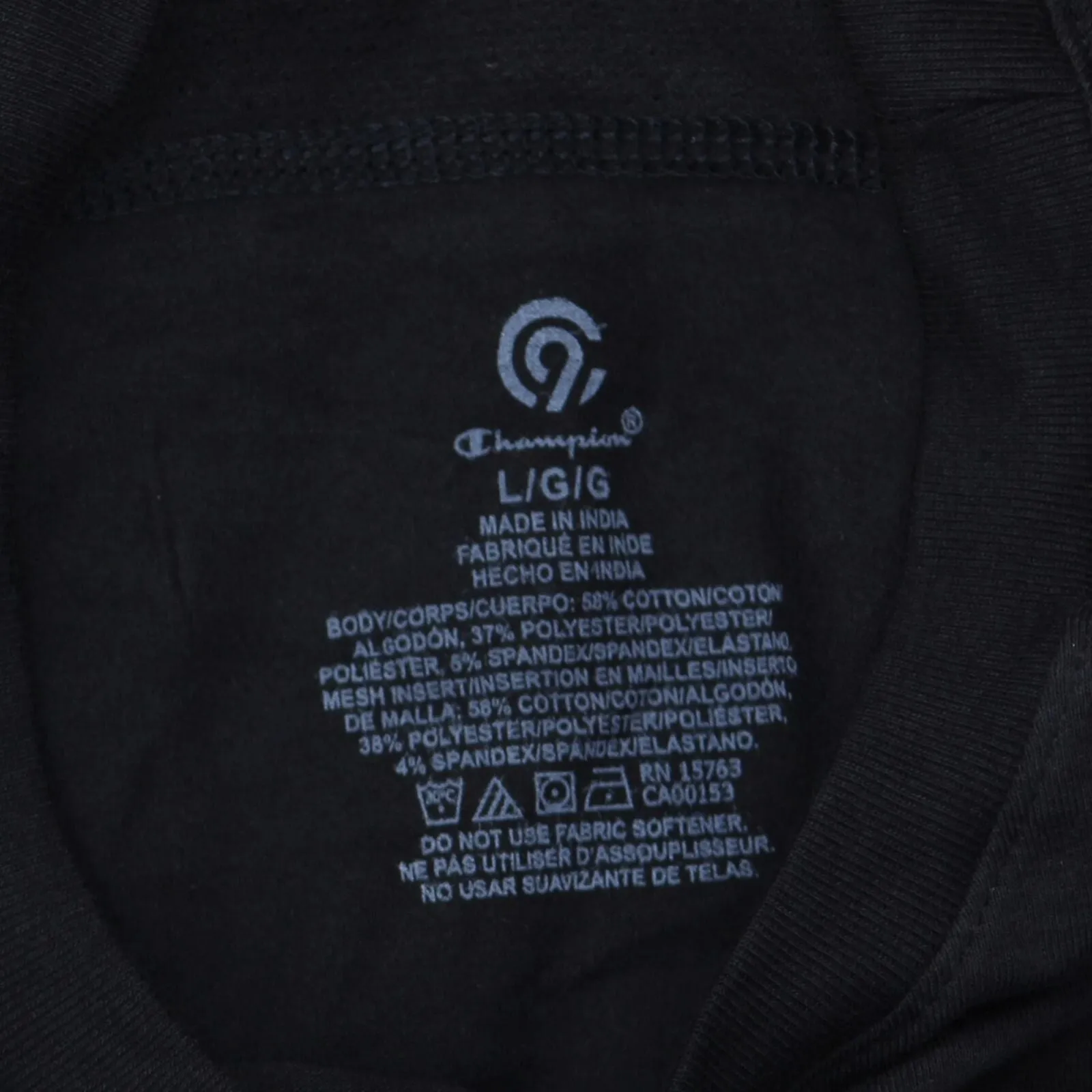 C9 Champion Men's Lightweight Cotton Stretch Thermal Undershirt Shirt Black L