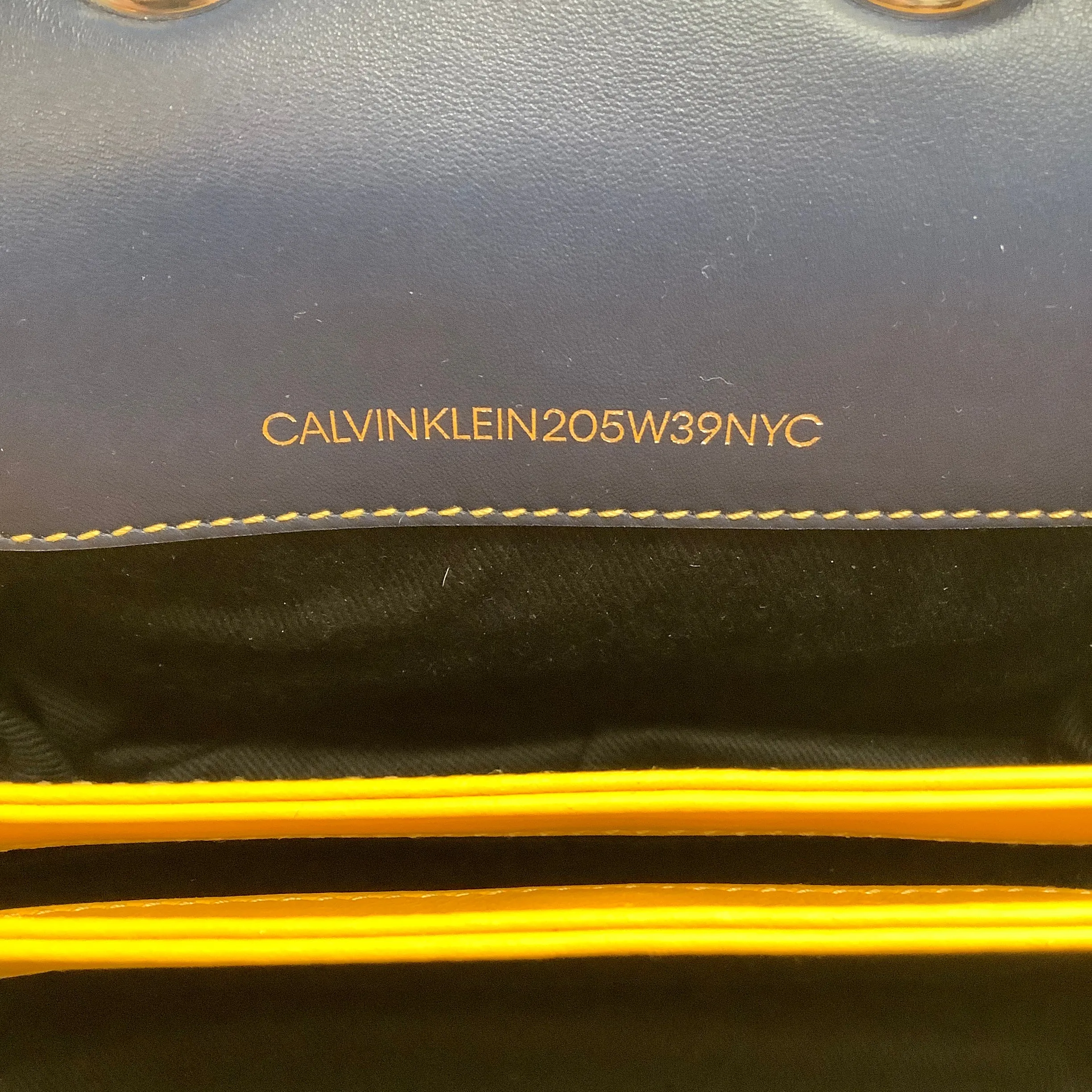Calvin Klein 205W39NYC Navy / Yellow Billie Flap Bag