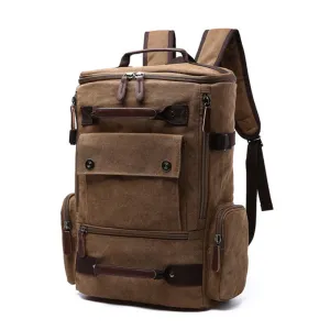 Camouflage Canvas Backpack Large Capacity Men Travel Bags