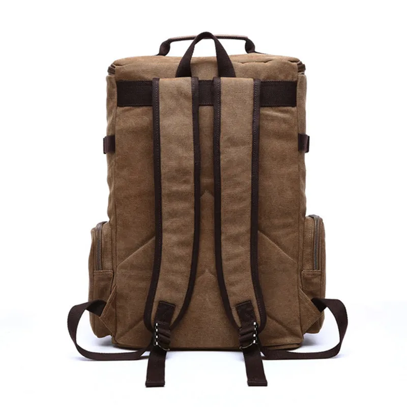 Camouflage Canvas Backpack Large Capacity Men Travel Bags