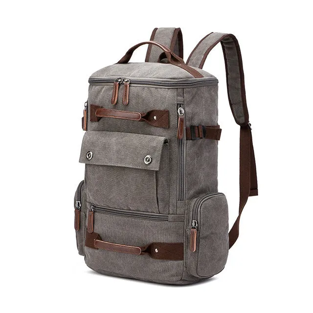 Camouflage Canvas Backpack Large Capacity Men Travel Bags