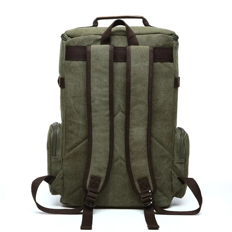 Camouflage Canvas Backpack Large Capacity Men Travel Bags