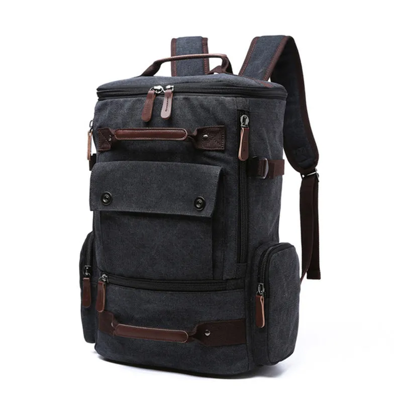 Camouflage Canvas Backpack Large Capacity Men Travel Bags