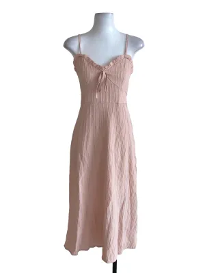 Cantaloupe Pleated Textured Dress