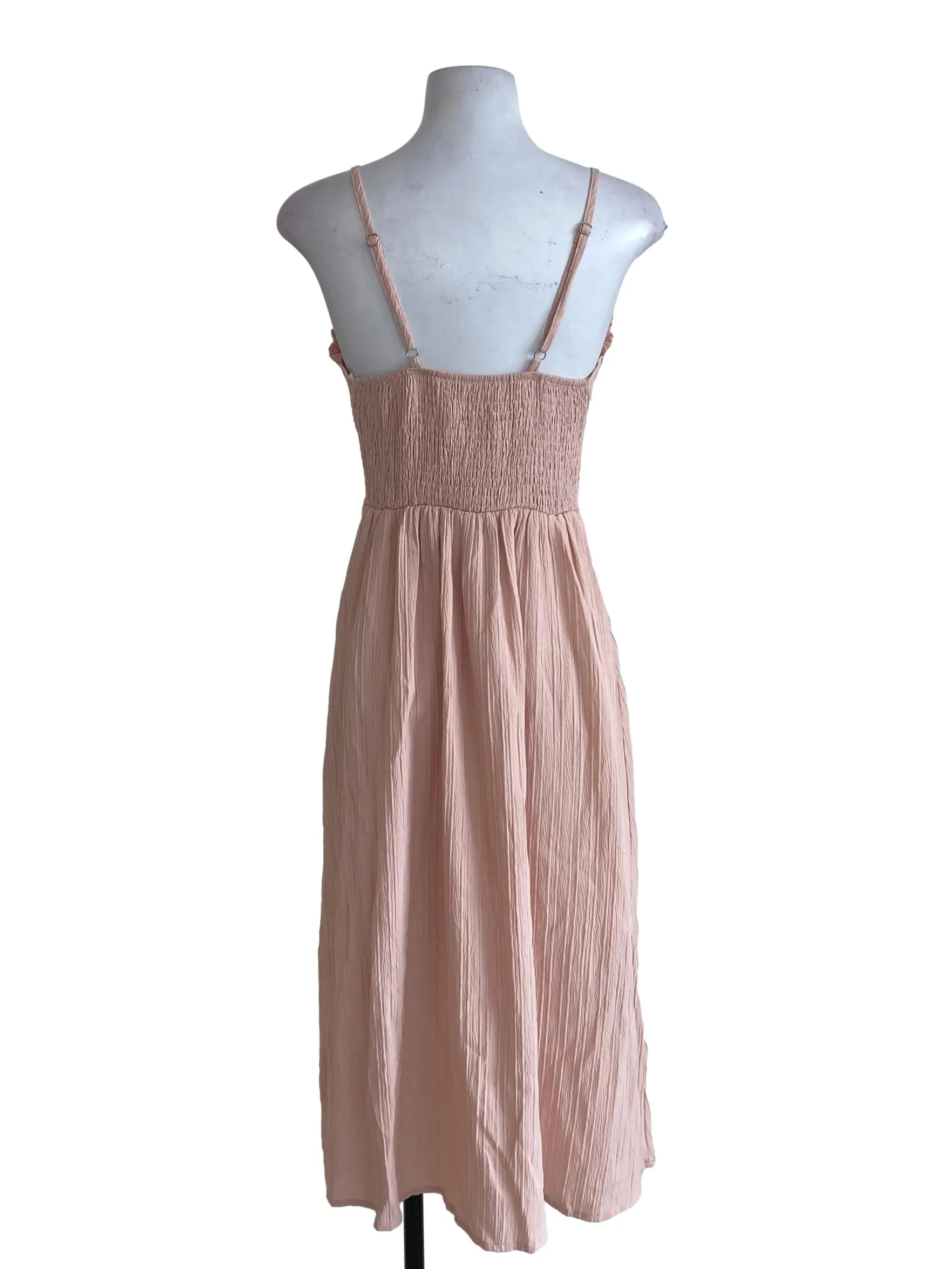 Cantaloupe Pleated Textured Dress