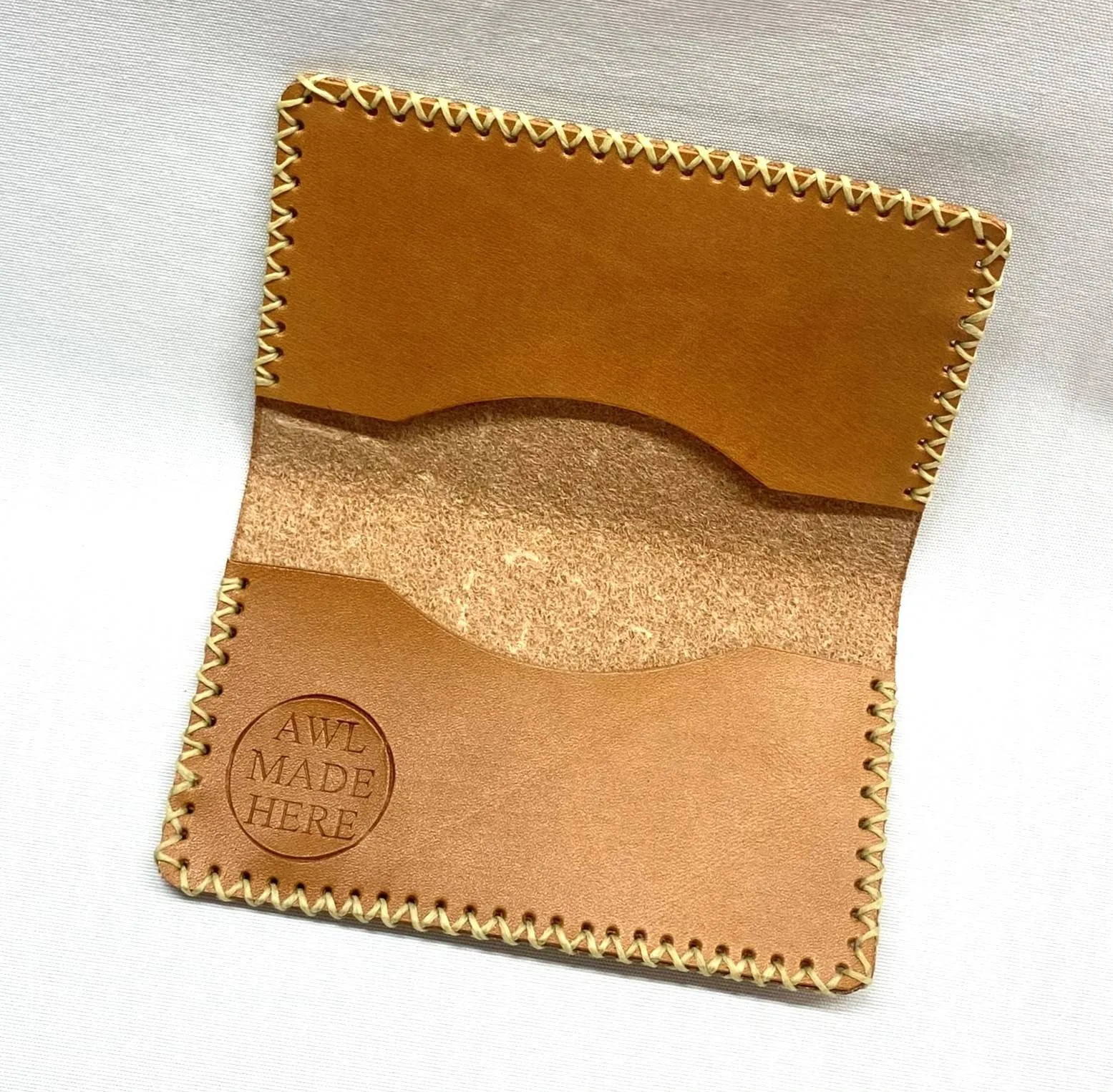 Card Case, Two Pockets. Black or Natural