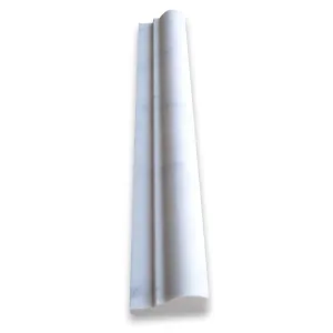 Carrara White Italian Carrera Marble Chair Rail Trim Molding 2 x 12 Honed