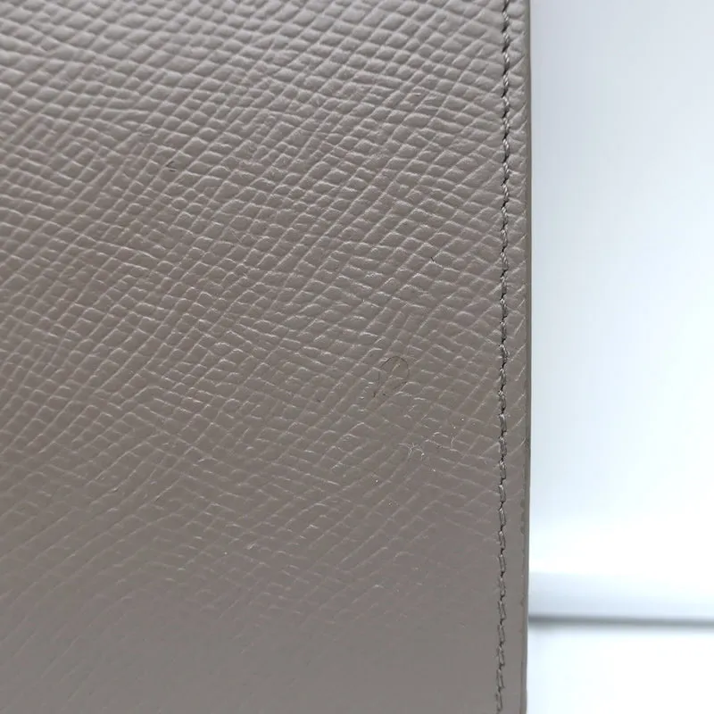 Celine Large Strap Wallet Gray/Blue Bicolor Grained Calfskin