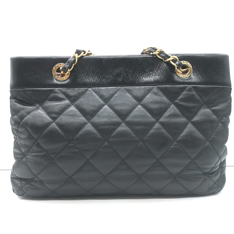 Chanel 2013 Soft Elegance Tote Black Quilted Leather Medium Shoulder Bag