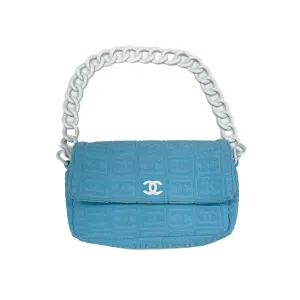 Chanel Baby Blue Terry Cloth Mini Bag