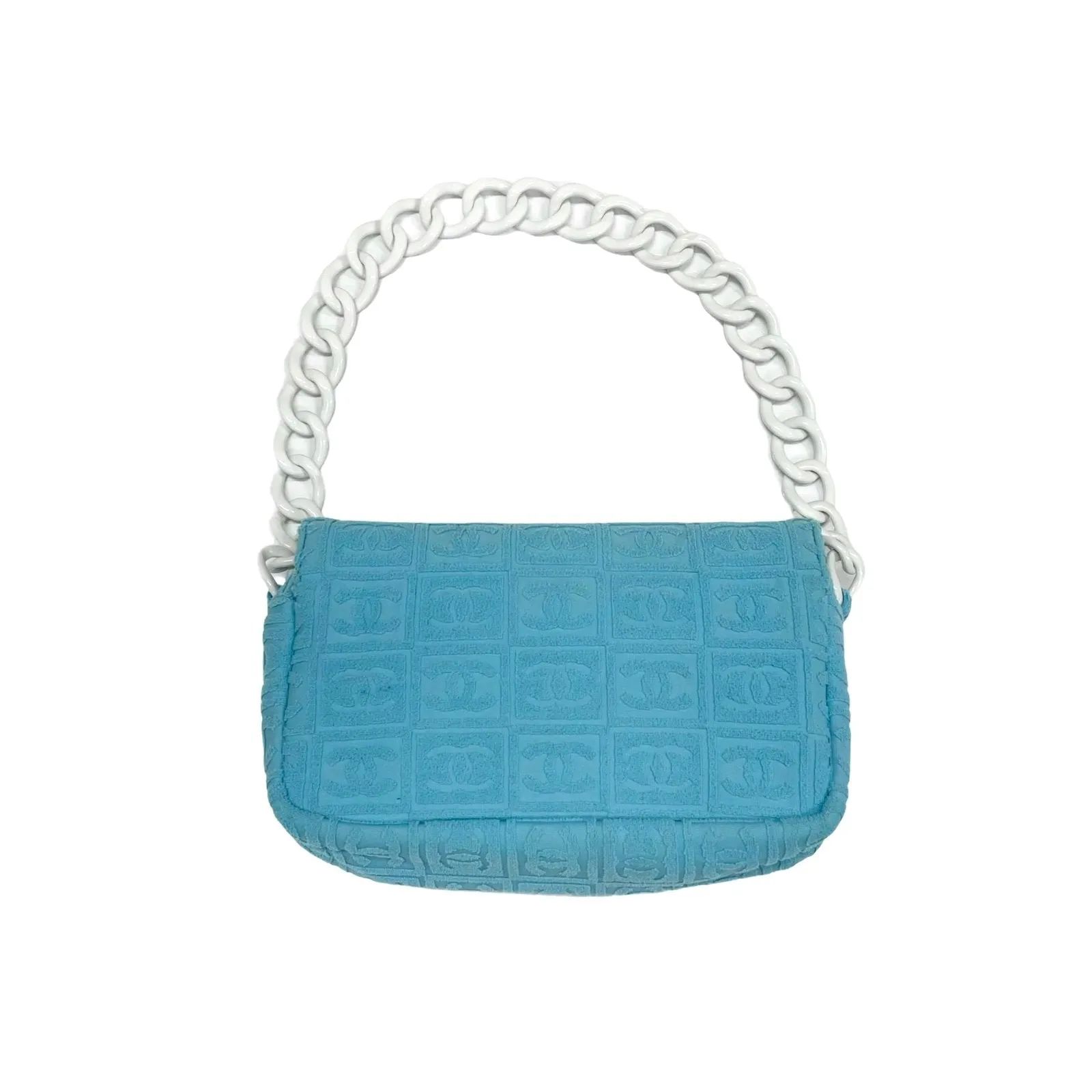 Chanel Baby Blue Terry Cloth Mini Bag