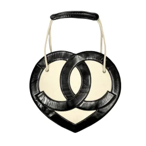Chanel Black Jumbo Heart Bag