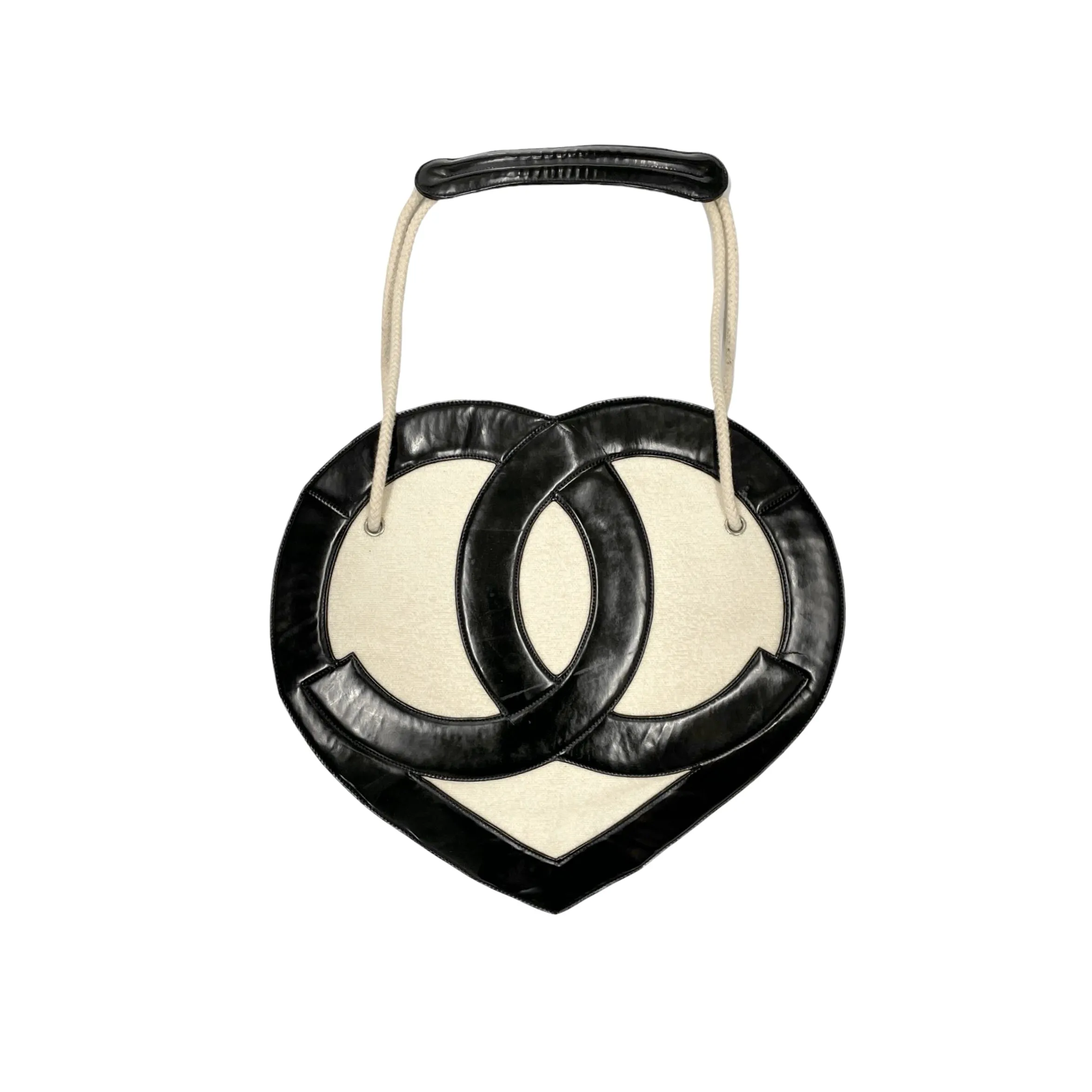 Chanel Black Jumbo Heart Bag