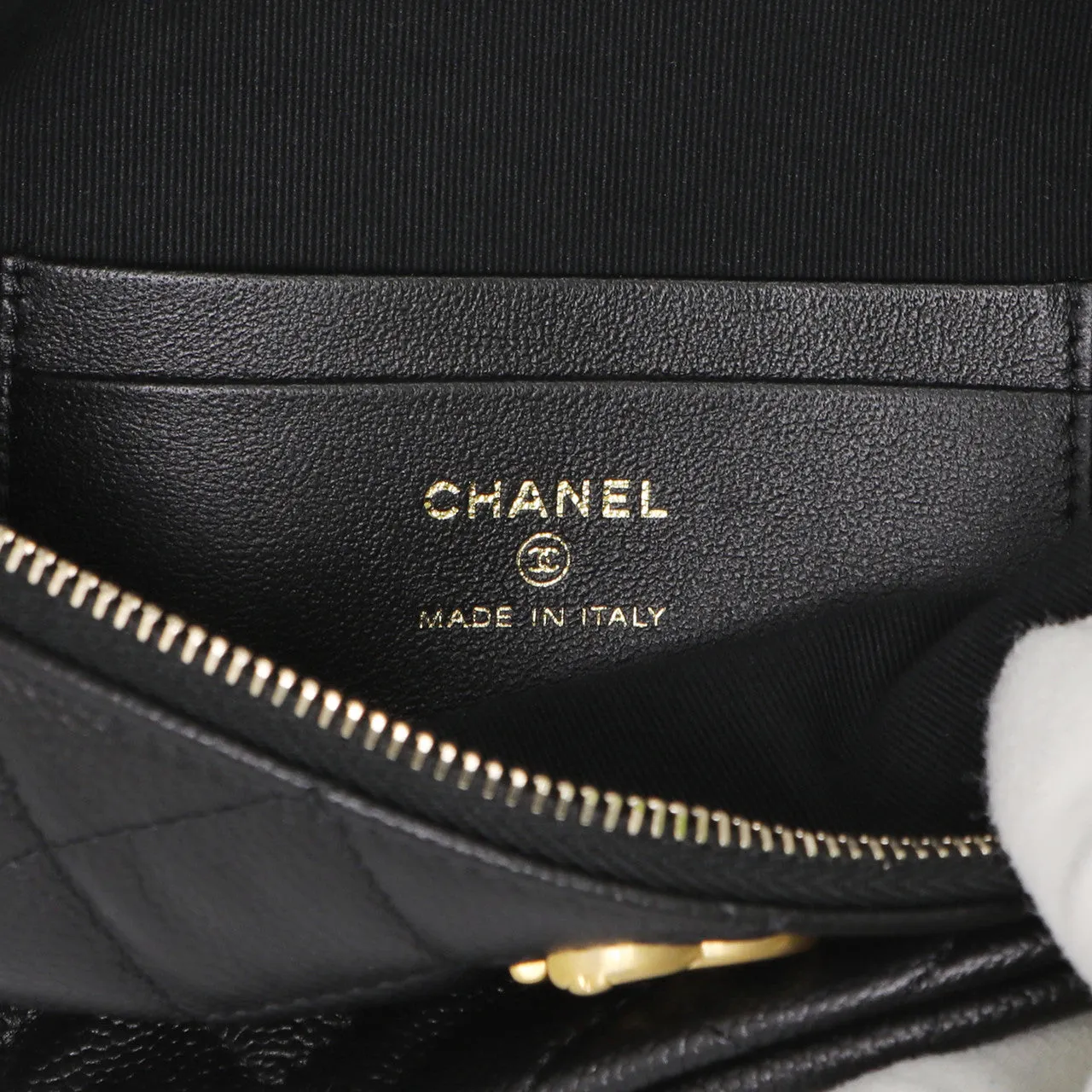 Chanel Black Quilted Caviar Sweetheart Bum Bag