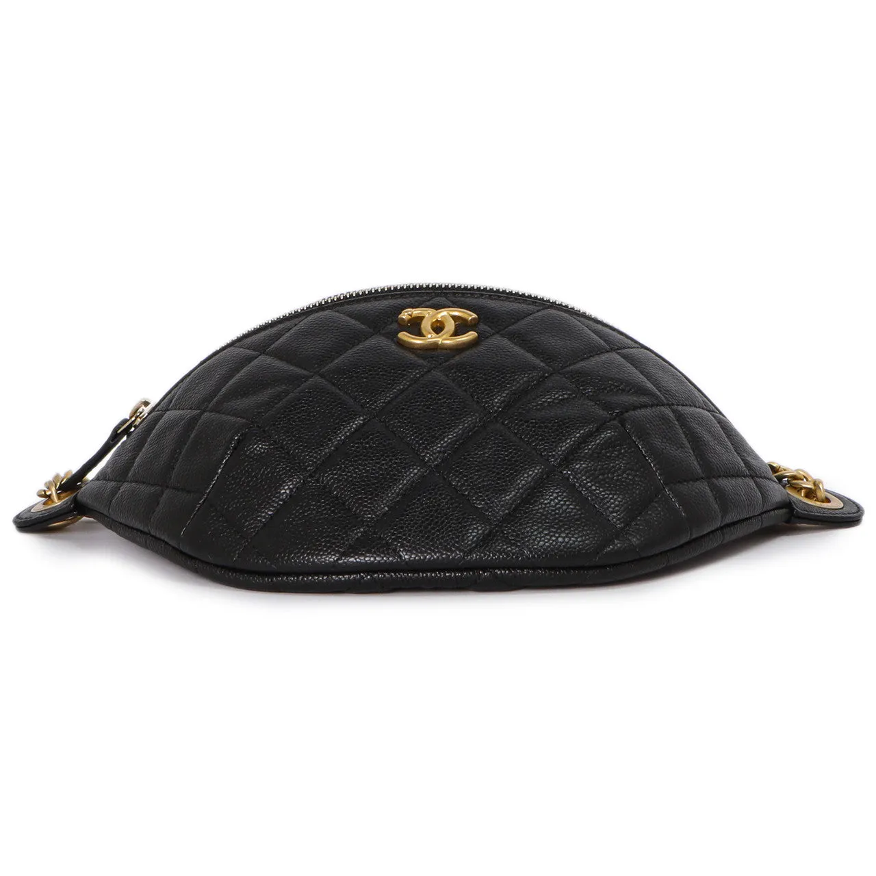 Chanel Black Quilted Caviar Sweetheart Bum Bag