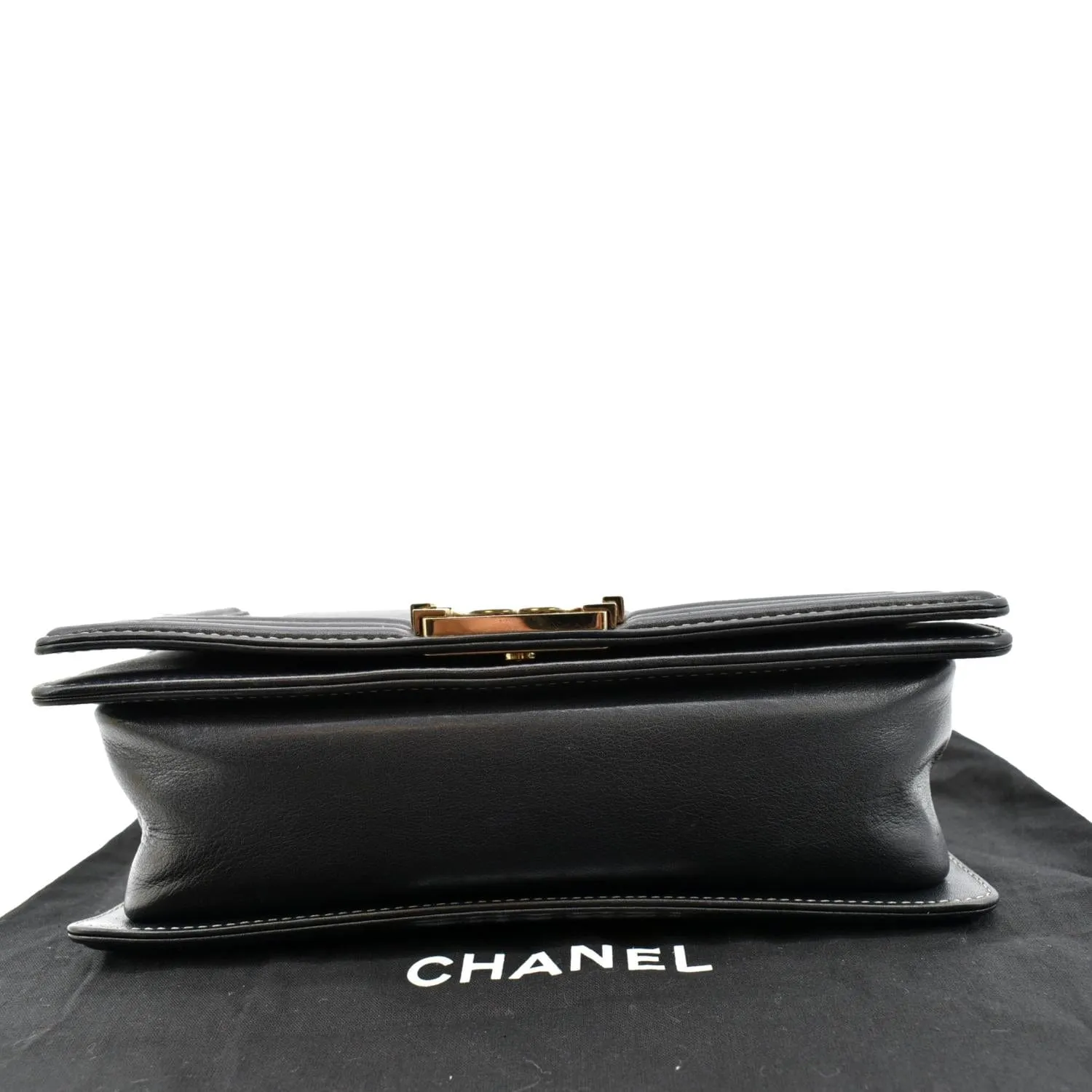 CHANEL Boy Leather Shoulder Bag Bicolor