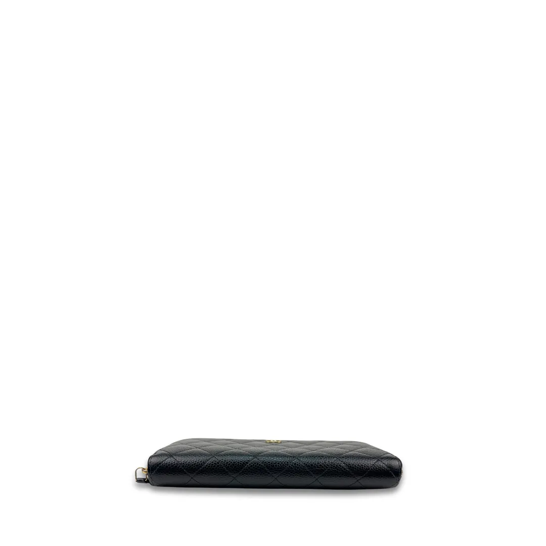 Chanel Classic Caviar Zipper Wallet