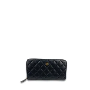 Chanel Classic Caviar Zipper Wallet