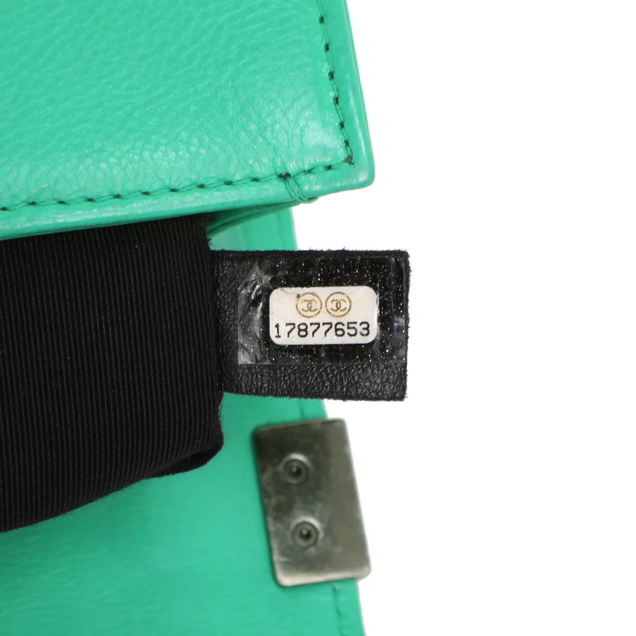 Chanel Green Calfskin Small Boy Bag