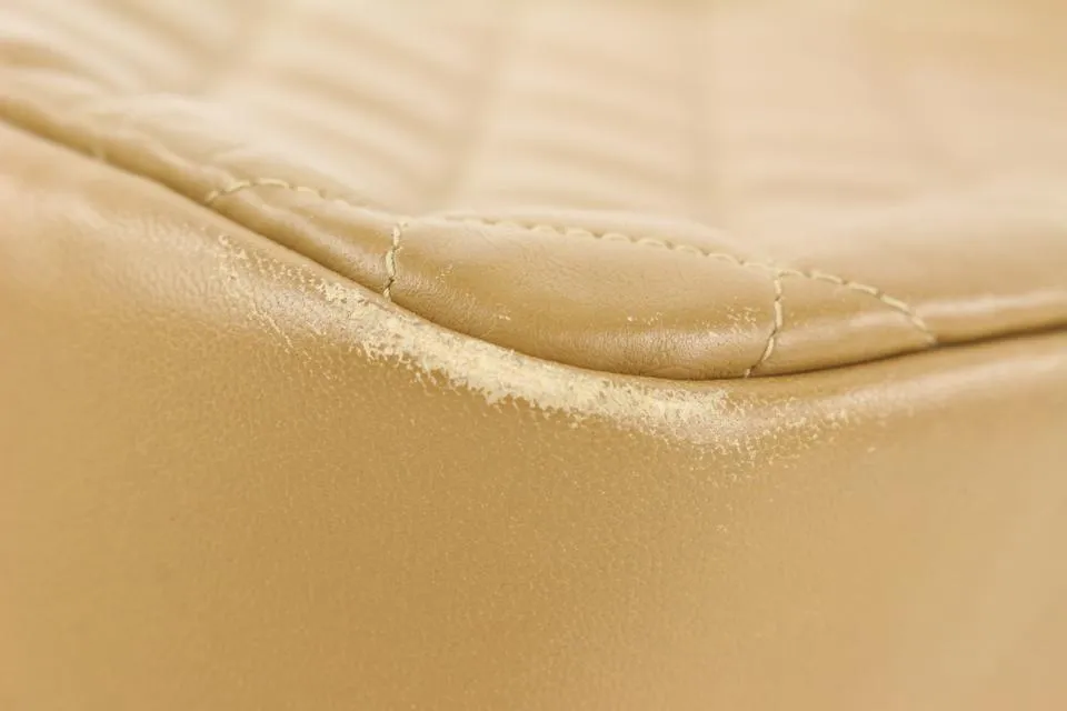 Chanel Light Brown Tan Quilted Leather Camera Bag 945cas416