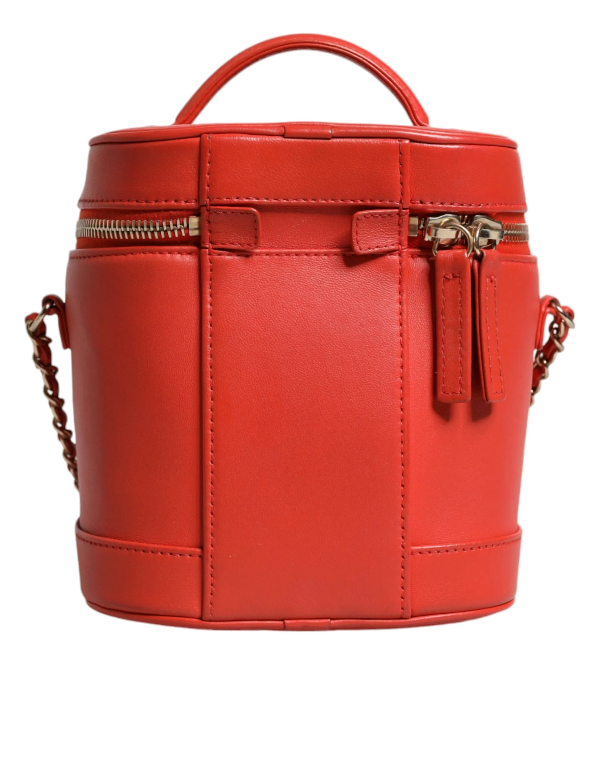 Chanel Orange Coco Mark Vanity Chain Shoulder Hand Purse