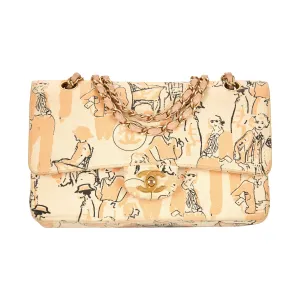 Chanel Peach Coco Print Flap Bag