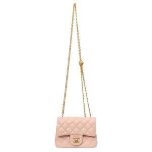 Chanel Pink Quilted Lambskin Mini Sweet Camellia Flap