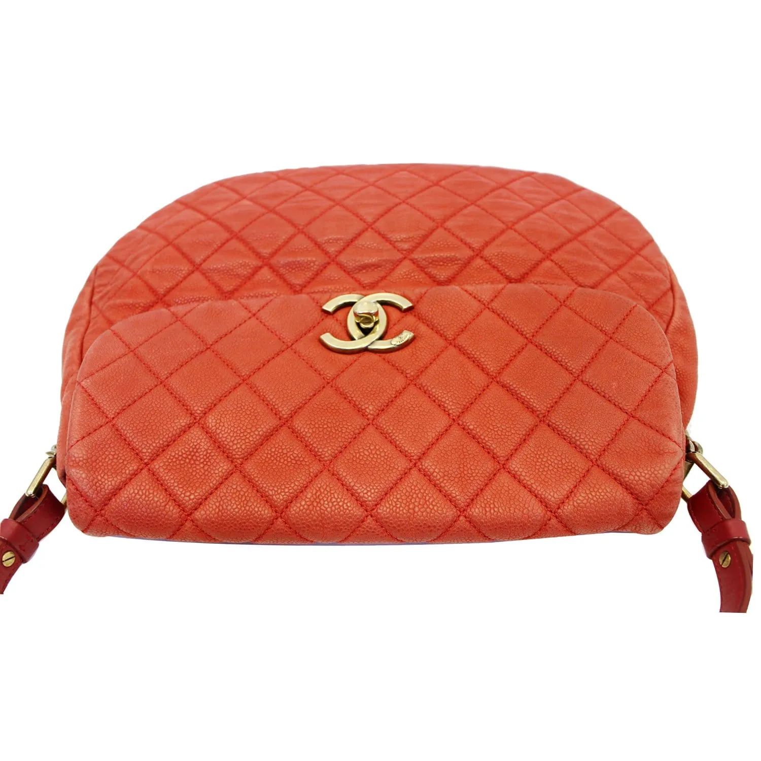 CHANEL Red Flap Soft Caviar Leather Shoulder Crossbody Bag - 15% OFF