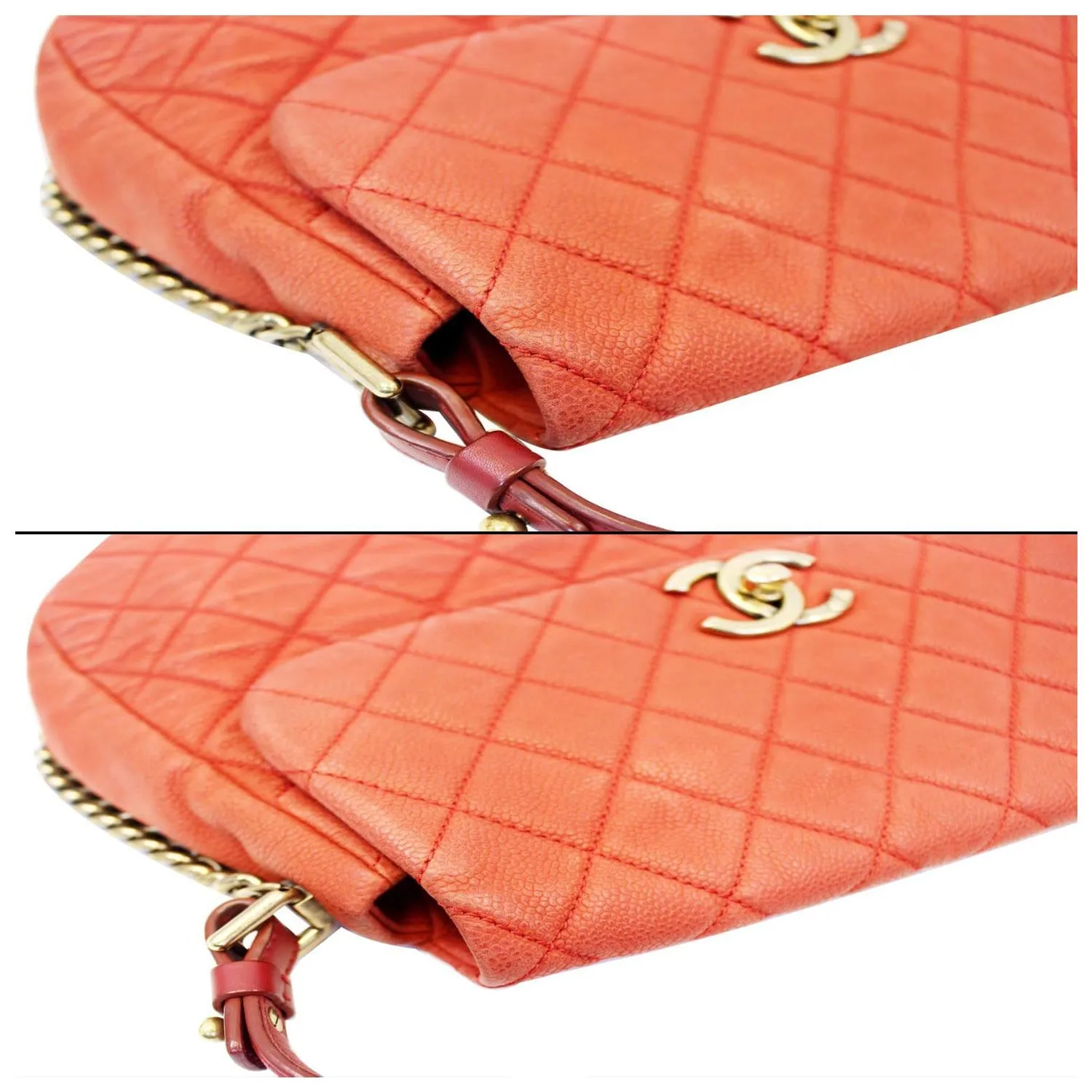 CHANEL Red Flap Soft Caviar Leather Shoulder Crossbody Bag - 15% OFF