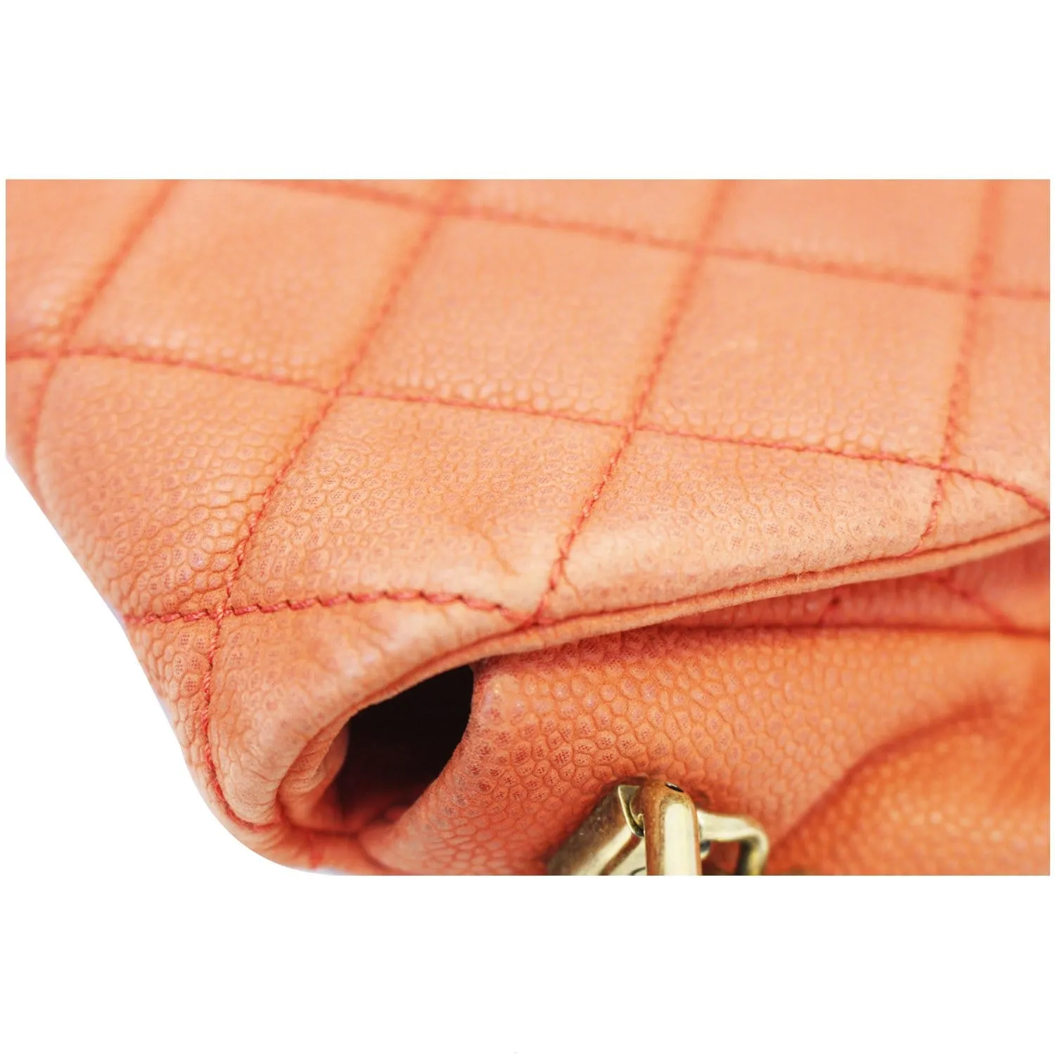 CHANEL Red Flap Soft Caviar Leather Shoulder Crossbody Bag - 15% OFF