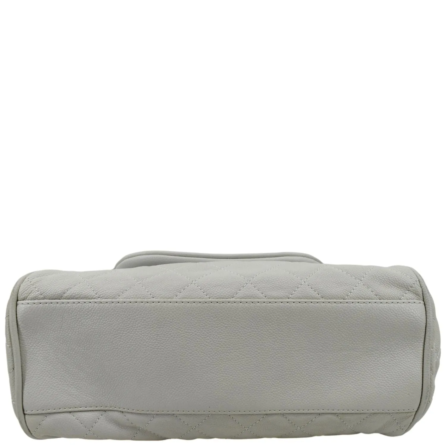 CHANEL Timeless Accordion Flap Caviar Leather Shoulder Bag White