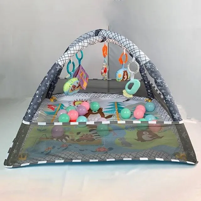 Children's Mat Baby Play Mat Kids Rug Gym Fitness Frame Activity Fence Toys Early Education Crawling Game Blanket Gray