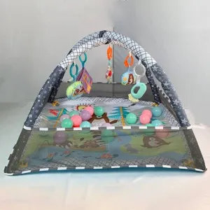 Children's Mat Baby Play Mat Kids Rug Gym Fitness Frame Activity Fence Toys Early Education Crawling Game Blanket Gray