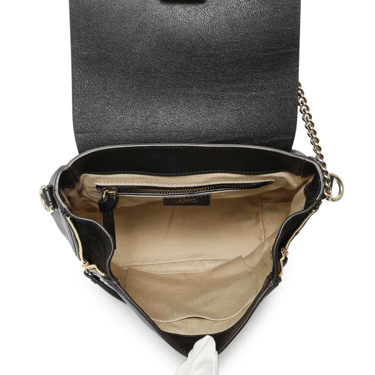 Chloe Black Suede Calfskin Small Faye Backpack